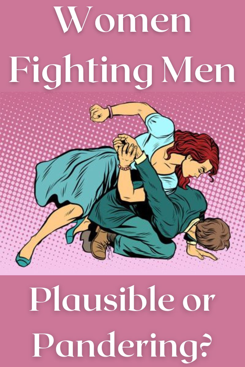 women fighting men